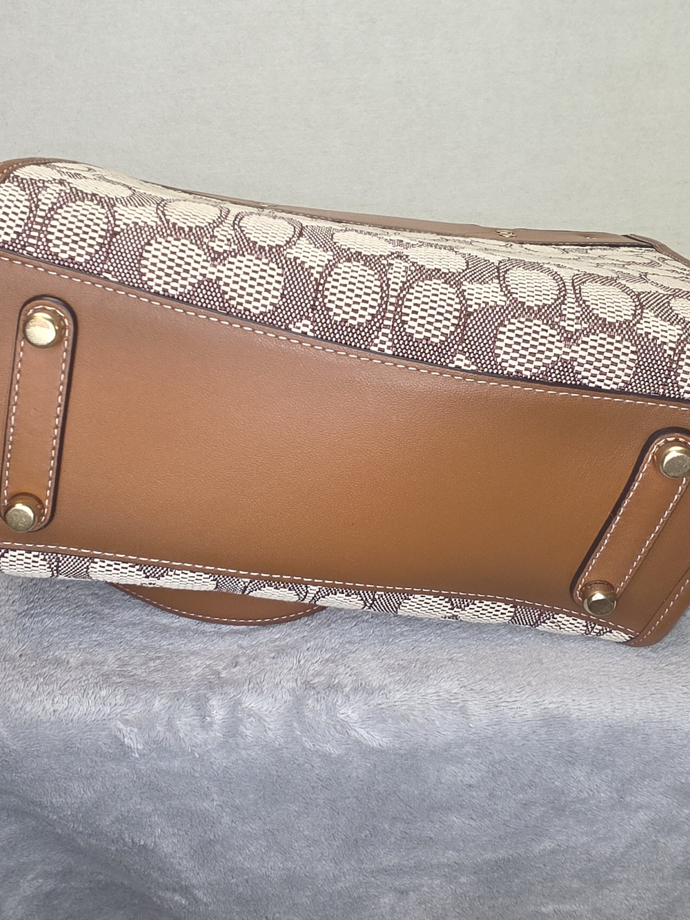 Coach Rogue 25 Signature Jacquard Satchel in Brown & Tan W/dust Bag - Picture 5 of 15